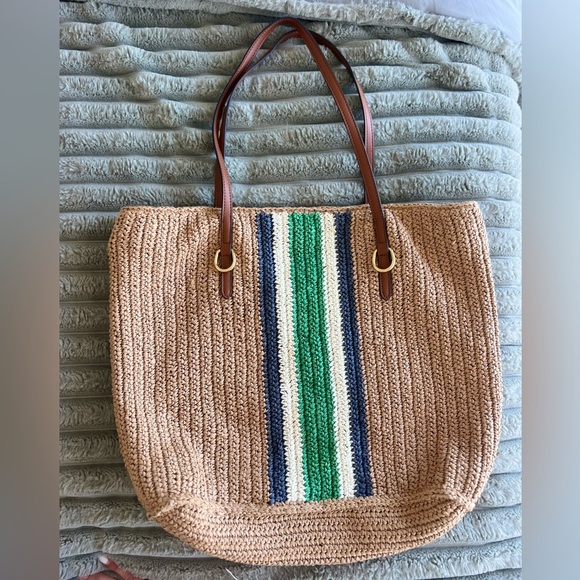 Ralph Lauren Tolton Crochet Straw Bag - Picture 11 of 11